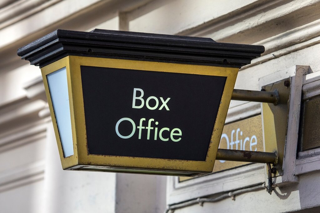 Box office sign at a theatre