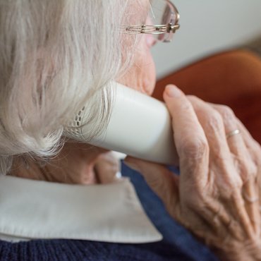 Older woman making a phone call