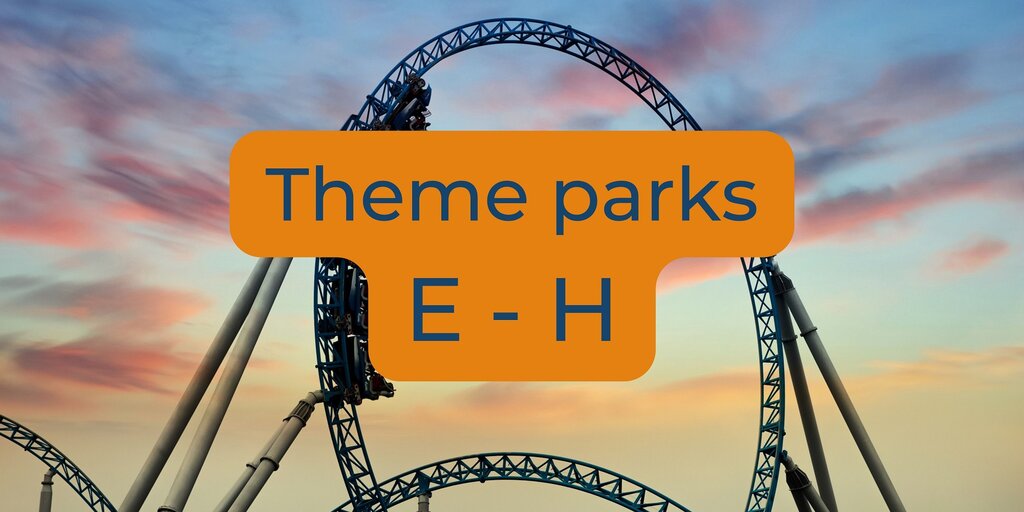 The accessibility of theme parks from the letter E to H