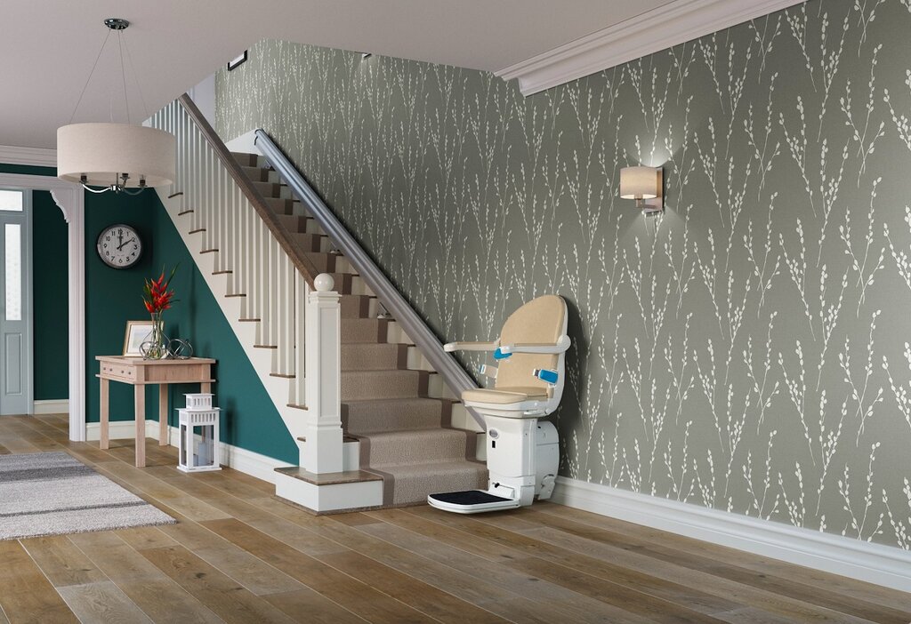 A Companion straight stairlift rail