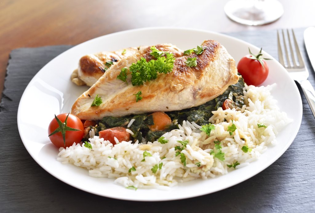 Garlic chicken with rice