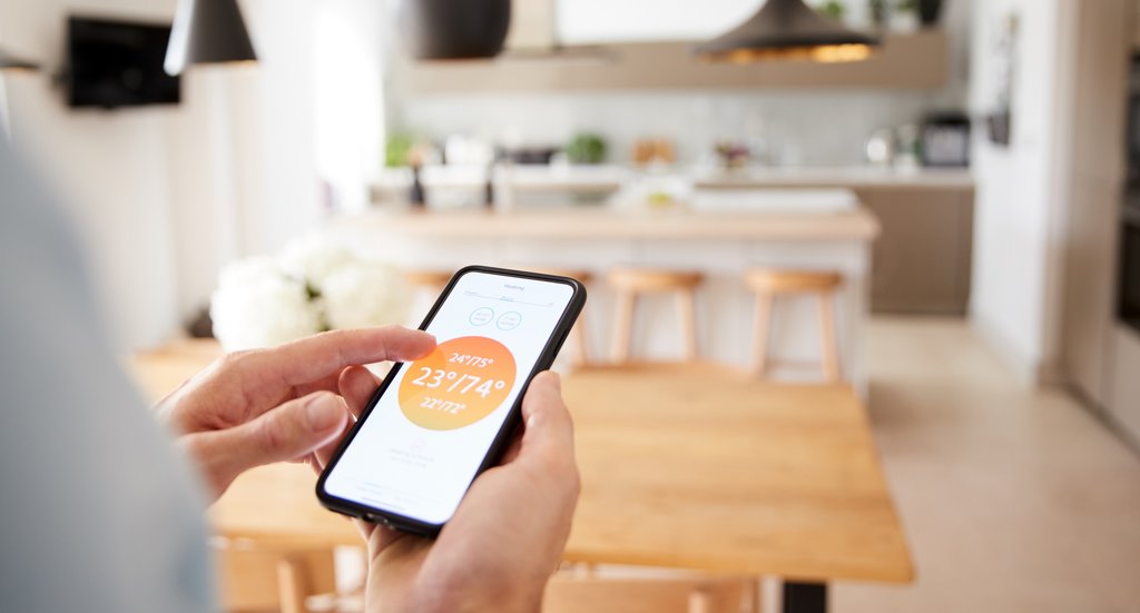 Checking heating from phone app