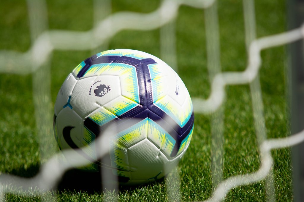 football on pitch