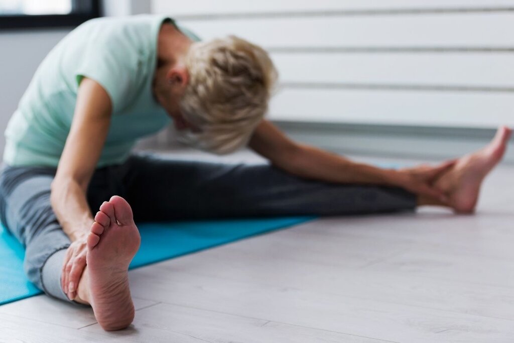 Lady doing pilates