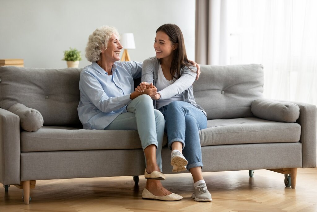 Grandmother and grandaughter