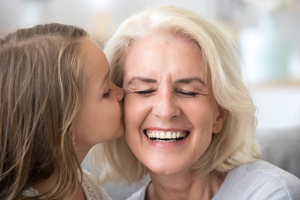 grandmother with grandchild