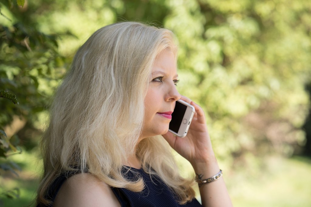 Woman talking on a mobile phone