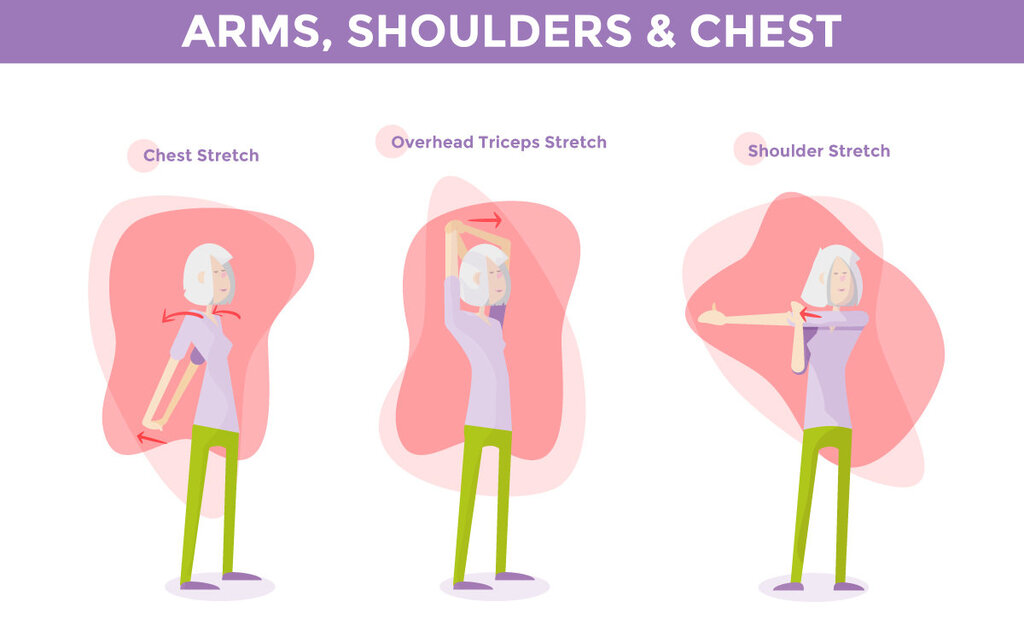 Arm and shoulder stretches for over 60s