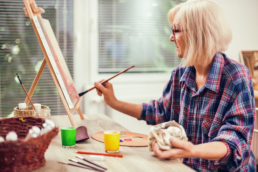 Woman painting