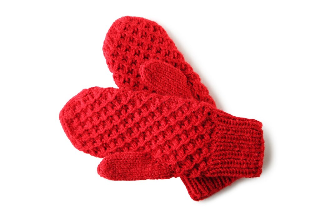 Red Woollen gloves