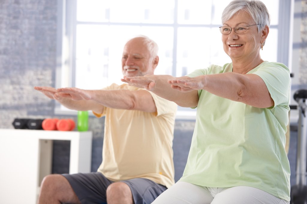 Older people exercising