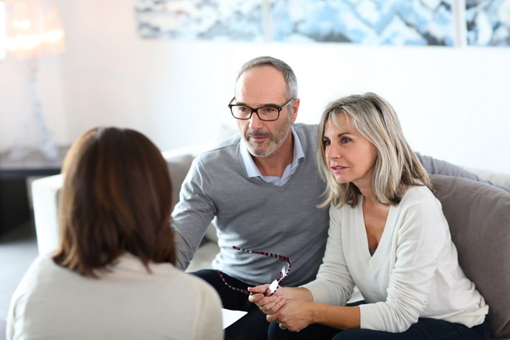 Couple meeting with advisor