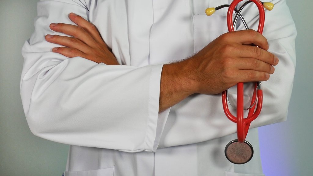 A doctor at a medical examination