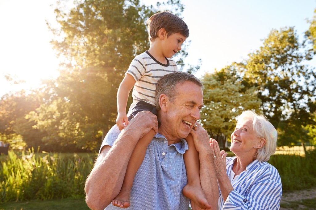 Grandparents with grandchild