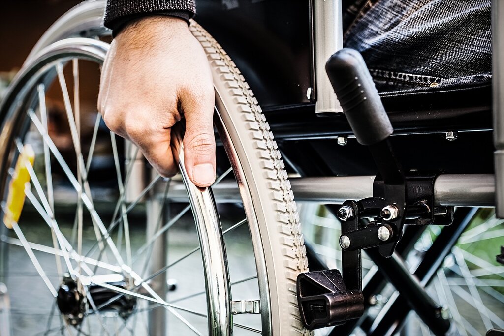 Man in a wheelchair