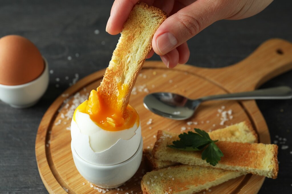Boiled eggs and finger soldiers
