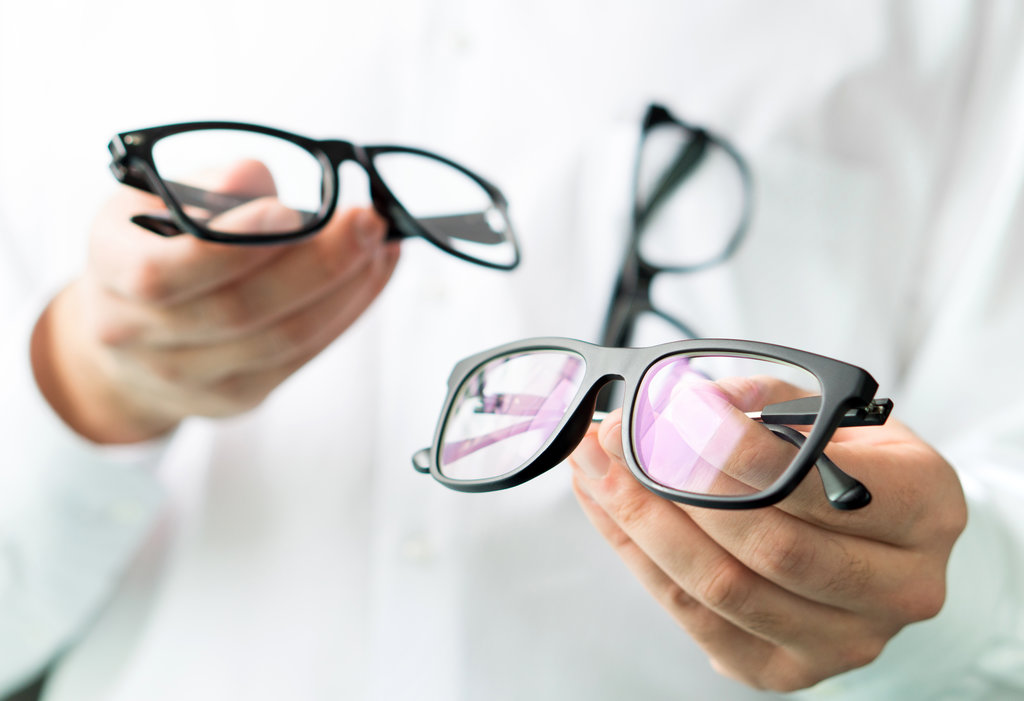 Glasses in hand