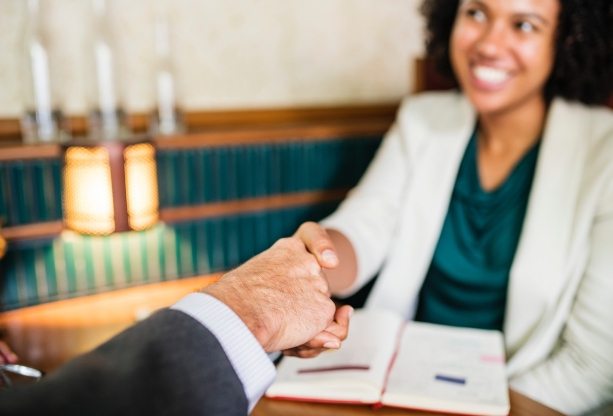 Handshaking over financing a stairlift 